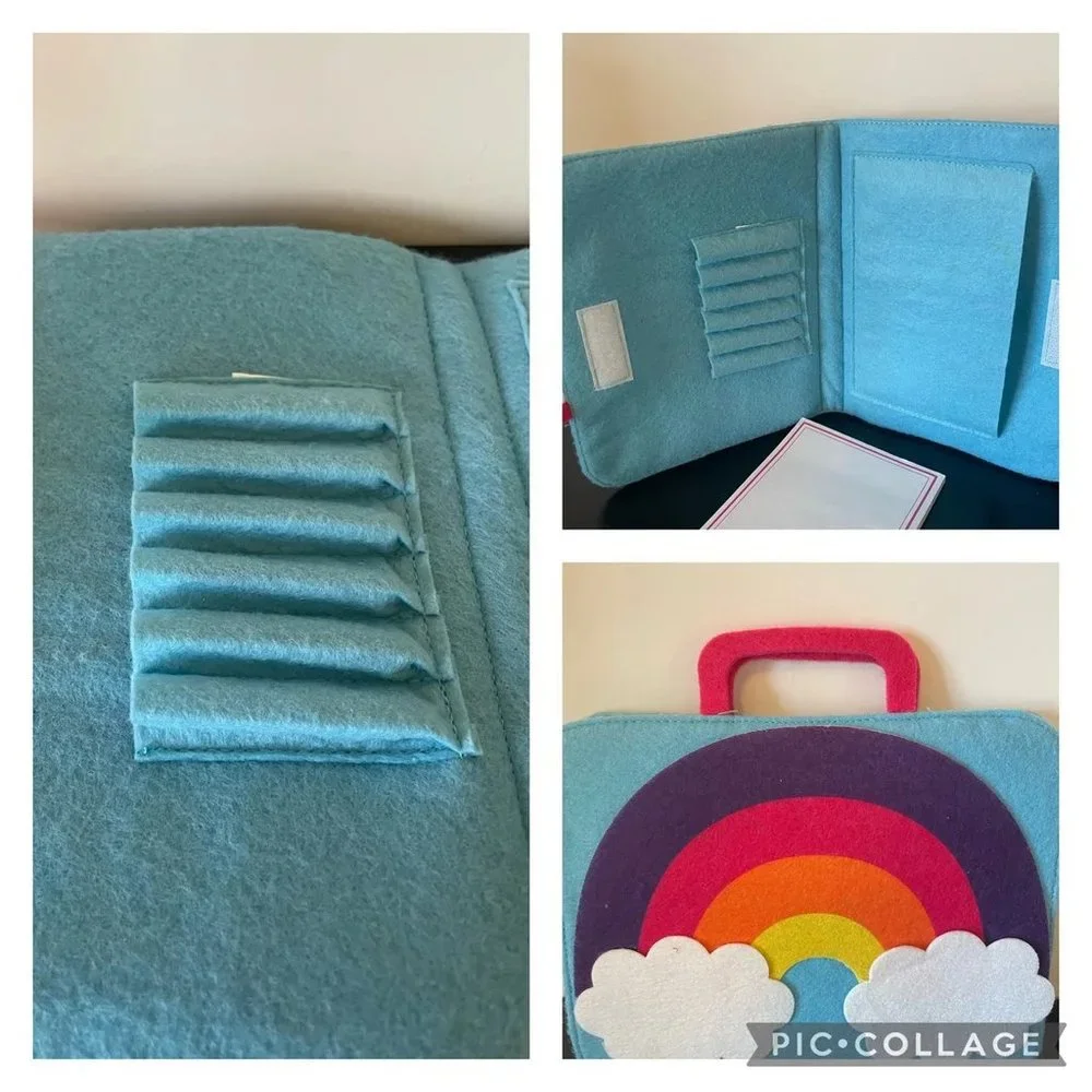 Kids Toys School Supplies Rainbow Notepad Folder